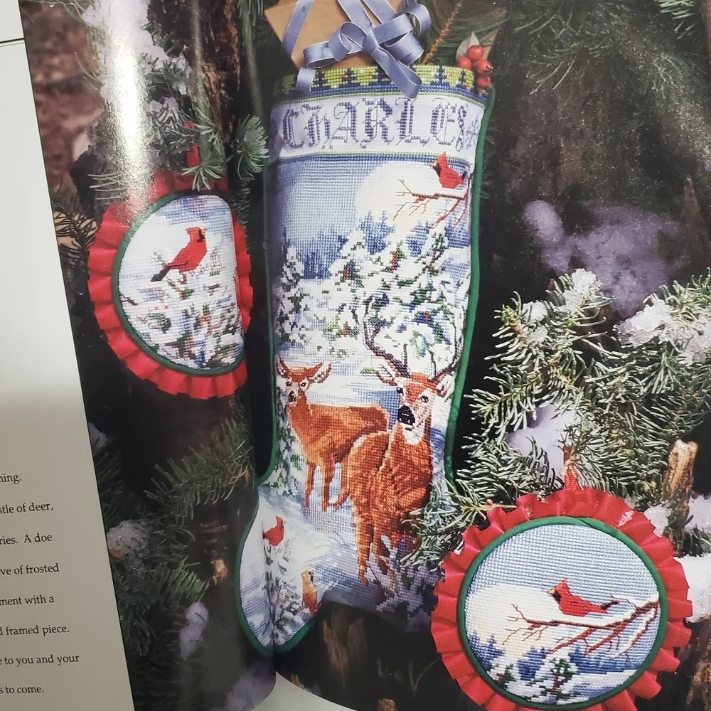 Christmas Stockings in Cross Stitch Kooler Design Studio Hard Cover Book 1992